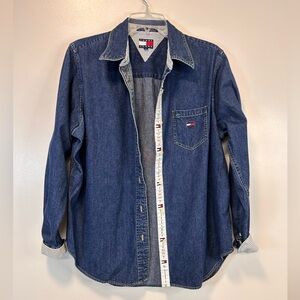 Tommy Hilfiger Denim Button Down Long Sleeve Shirt 90s Women’s Large